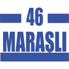 46 Maraşlı Araba Sticker 17X17 cm Mavi