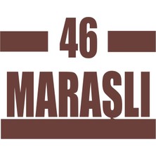 46 Maraşlı Araba Sticker 17X17 cm Kahverengi