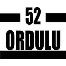 52 Ordulu Araba Sticker 17X17 cm Siyah