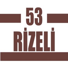 53 Rizeli Araba Sticker 17X17 cm Kahverengi