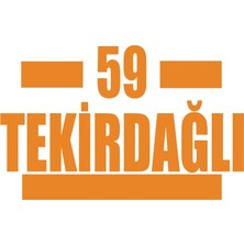59 Tekirdağlı Araba Sticker 17X17 cm Turuncu