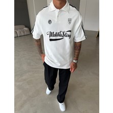 Matcha Story Polo Yaka T-Shirt- Beyaz