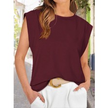 Arben Boutique Kadın Kısa Kollu Bisiklet Yaka Viskon Bluz