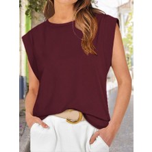 Arben Boutique Kadın Kısa Kollu Bisiklet Yaka Viskon Bluz