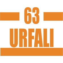 63 Urfalı Araba Sticker 17X17 cm Turuncu