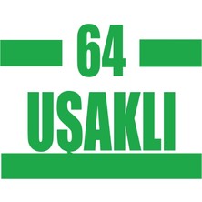 64 Uşaklı Araba Sticker 17X17 cm Yeşil