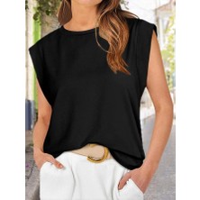 Arben Boutique Kadın Kısa Kollu Bisiklet Yaka Viskon Bluz