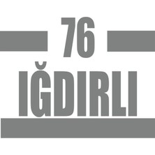 76 Iğdırlı Araba Sticker 17X17 cm Gri