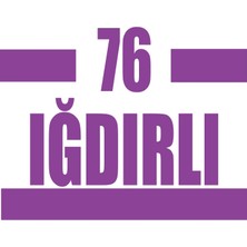 76 Iğdırlı Araba Sticker 17X17 cm Mor