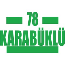 78 Karabüklü Araba Sticker 17X17 cm Yeşil