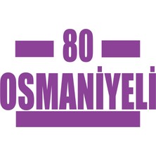 80 Osmaniyeli Araba Sticker 17X17 cm Mor