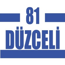 81 Düzceli Araba Sticker 17X17 cm Mavi