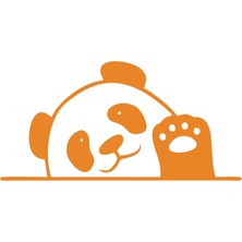 El Sallayan Panda Araba Sticker 17X17 cm Turuncu