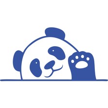El Sallayan Panda Araba Sticker 17X17 cm Mavi