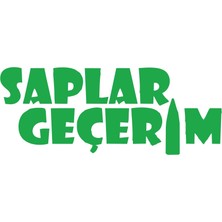 Saplar Geçerim Araba Sticker 17X17 cm Yeşil