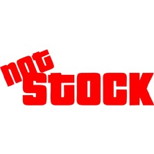 Not Stock Araba Sticker 17X17 cm Kırmızı