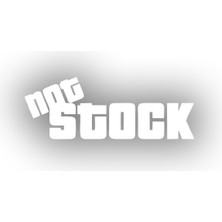 Not Stock Araba Sticker 17X17 cm Beyaz