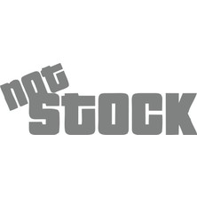 Not Stock Araba Sticker 17X17 cm Gri