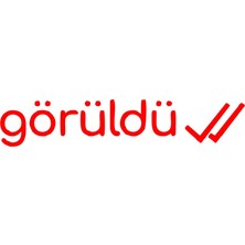 Görüldü Araba Sticker 17X17 cm Kırmızı