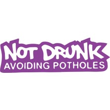 Not Drunk Avoiding Potholes 17X17 cm Mor