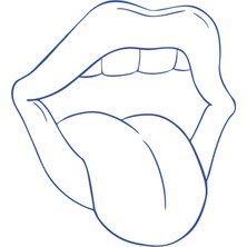 Dil Araba Sticker 17X17 cm Mavi