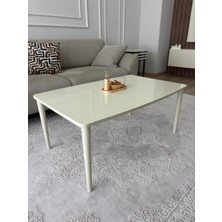 Üst Kalite 70X105 Krem 1. Sınıf Lake Boyalı Krem Orta Sehpa