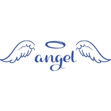 Angel Sticker 17X17 cm Mavi