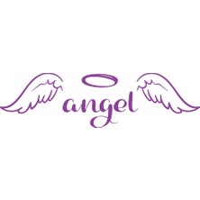 Angel Sticker 17X17 cm Mor