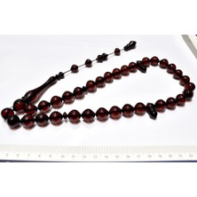 Ateş Kehribar Tesbih Istanbul Kesim 13*15 mm (KHR-13026)