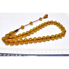 Sıkma Kehribar Tesbih Beyzi Kesim 14*13 mm (KHR-13017)