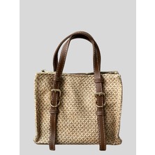 Vazıradk Mina Hasır Kemer Detaylı El ve Omuz Çanta