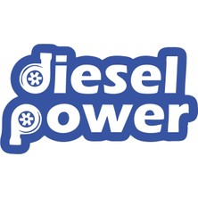 Diesel Power Sticker 17X17 cm Mavi