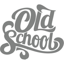 Old School Sticker 17X17 cm Gri
