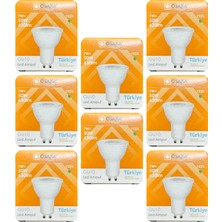 (8 Adet) Osaka 7W Yeşil Işık GU10 Duylu Led Çanak Ampul