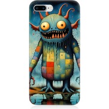 Apple iPhone 7 Plus Uyumlu Tuhaf Canavar Gülümsemesi  Desenli Silikon Kılıf