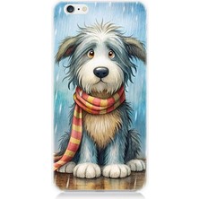 Apple iPhone 6 Plus Uyumlu Atkılı Sevimli Yavru Köpek  Desenli Silikon Kılıf