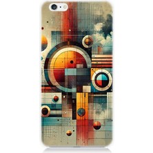 Apple iPhone 6 Plus Uyumlu Geometrik Soyut Renk Dengesi  Desenli Silikon Kılıf