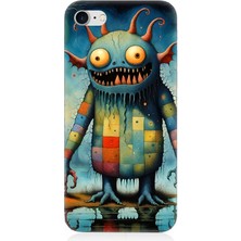 Apple iPhone 7 Uyumlu Tuhaf Canavar Gülümsemesi  Desenli Silikon Kılıf