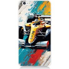 Apple iPhone 6 Uyumlu Hızın Renkli Yarışı  Desenli Silikon Kılıf