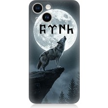 Apple iPhone 13 Uyumlu Ay Altında Kurt Ulusu  Desenli Silikon Kılıf