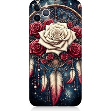 Apple iPhone 11 Pro Uyumlu Gül ve Düş Kapanı  Desenli Silikon Kılıf