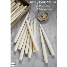 Şamdan Mum 10'lu (Konik Mum)