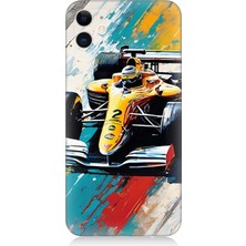 Apple iPhone 12 Uyumlu Hızın Renkli Yarışı  Desenli Silikon Kılıf