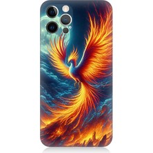 Apple iPhone 12 Pro Max Uyumlu Ateşle Dans Eden Anka  Desenli Silikon Kılıf