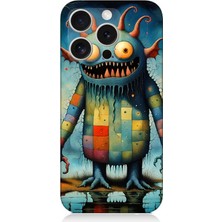 Apple iPhone 16 Pro Uyumlu Tuhaf Canavar Gülümsemesi  Desenli Silikon Kılıf