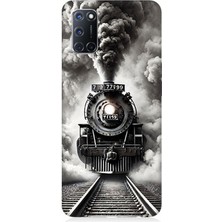 Oppo A72 Uyumlu Buharlı Trenin Güç Yolu  Desenli Silikon Kılıf
