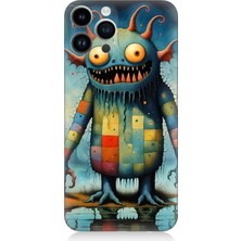 Apple iPhone 14 Pro Max Uyumlu Tuhaf Canavar Gülümsemesi  Desenli Silikon Kılıf