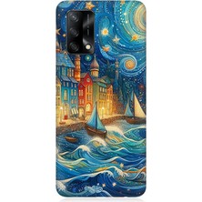 Oppo A74 Uyumlu Masalsı Şehirde Geceler  Desenli Silikon Kılıf