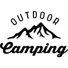 Outdoor Camping Sticker 17X17 cm Siyah