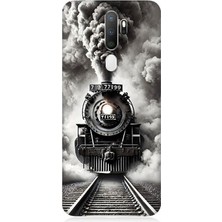 Oppo A5 2020 Uyumlu Buharlı Trenin Güç Yolu  Desenli Silikon Kılıf